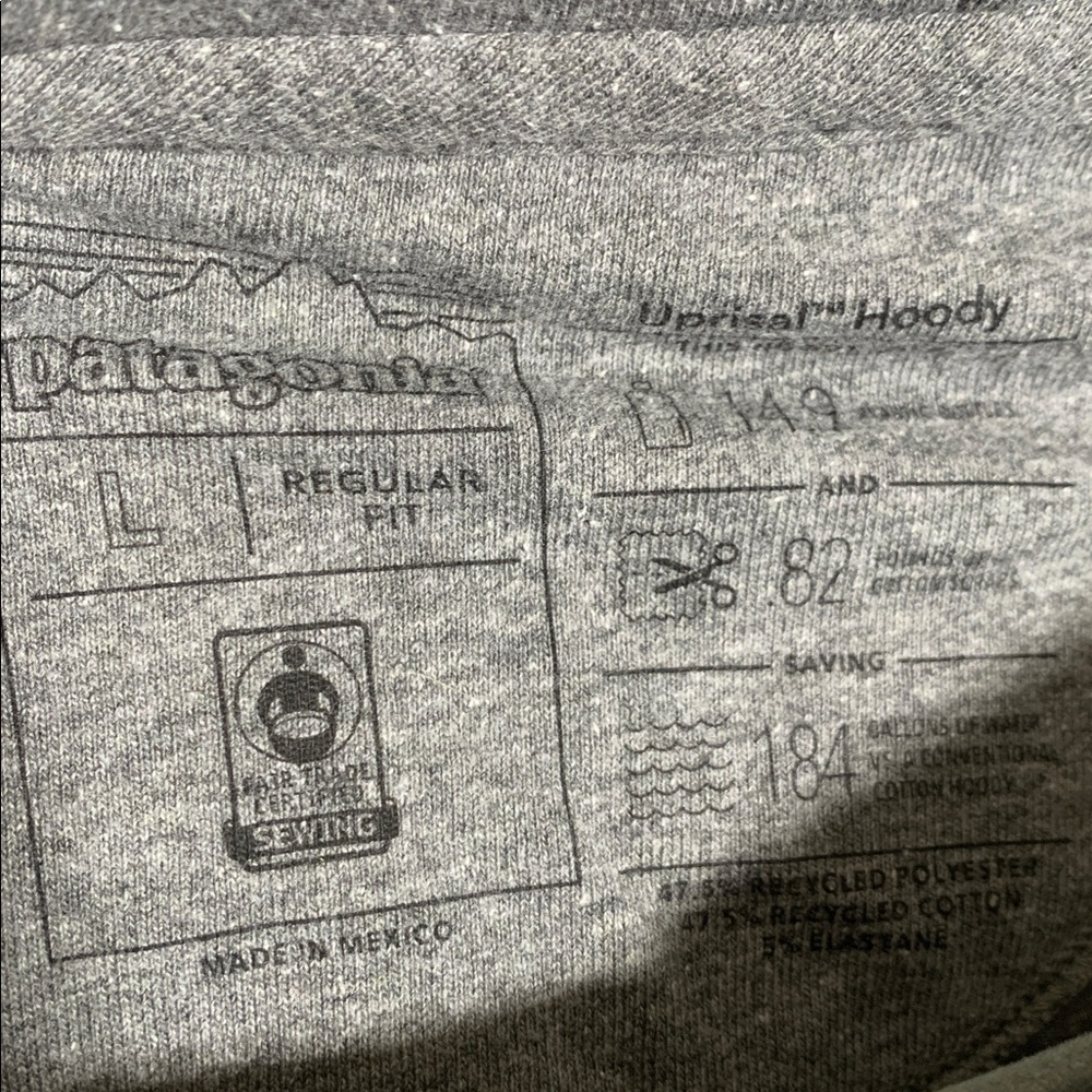 Patagonia Womens Pastel P-6 Logo Uprisal Hoody Gray Size L Outdoor Layer Camping - Picture 3 of 6